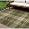 Homeroots 9' X 12' Olive Green Gold And Brown Plaid Washable Indoor Outdoor Area Rug 596355 - alternate 1