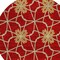 Homeroots 8' Orange And Gold Round Geometric Washable Indoor Outdoor Area Rug 613448 - alternate 3