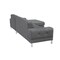 Homeroots Dark Gray Polyester L Shaped Two Piece Sofa and Chaise Sectional 473565 - alternate 3