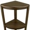 Homeroots Teak Three Tier Corner Corner Shower Shelf In Brown Finish 376676 - alternate 3