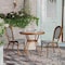 Flash Furniture Lourdes French Bistro 31.5in. Tbl, Blk and Wht PE Rattan, Glass Top, Bamboo Print Aluminum Frame SDA-AD641012-80-BKWH-NAT-GG - alternate 6