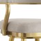 Homeroots 30" Taupe and Gold Fabric and Stainless Steel Bar Height Swivel Bar Chair 569153 - alternate 3