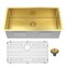 Homeroots 10in X 33in Gold Stainless Steel Undermount Kitchen Sink 719941 - alternate 3