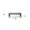 Homeroots 55in Gray and Black Upholstered Cotton Blend Floral Distressed Bench 376181 - alternate 2