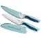 Spice By Tia Mowry Savory Saffron 10 Piece Knife and Cutting Board Cutlery Set in Blue and Pink 96228.10RR - alternate 2