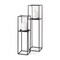 Homeroots Set of Two Black Geometric Metal And Glass Tabletop Hurricane Candle Holders, 2PK 608528 - alternate 1