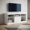 Homeroots 61in White Wood Enclosed and Open Storage TV Stand 724160 - alternate 3