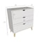 Homeroots 30" White And Natural Wood Three Drawer Dresser 552260 - alternate 4