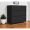 Homeroots 33" Black Three Drawer Dresser 518025 - alternate 3