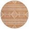 Homeroots 8' Copper And Ivory Round Southwestern Washable Indoor Outdoor Area Rug 593662 - alternate 3