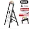 Wrightmaster 4.2 ft. Steel Step Ladder, 8 ft. Reach w/Tool Rack and Silent Rotating Shaft 300 lb. Capacity ZoroGJTL4H - alternate 3