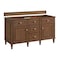 James Martin Vanities Lorelai 60" Dbl Vanity, Mid-Century Walnut, w/3 CM Siberian Silestone Top w/FreePower WirelessCharger 424-V60D-WLT-FSFR - alternate 4