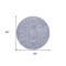 Homeroots 8' Blue And Gray Round Damask Washable Indoor Outdoor Area Rug 604188 - alternate 3