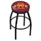 Holland Bar Stool Co 30" Blk Wrinkle Iowa State Swivel Bar Stool, Accent Ring L8B2B30IowaSt - alternate 1
