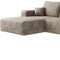 Homeroots 135" Camel Corduroy Modular Compression Foam Sofa With Ottoman And Toss Pillows 712949 - alternate 2
