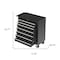Homeroots 15" Black Multi-Tier Steel Rolling Cabinet With Lid 714594 - alternate 4