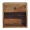 Homeroots 12" Brown Solid Wood Square One Drawer Floating Nightstand 651595 - alternate 1