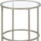 Homeroots 22" Silver And Clear Glass And Steel Round End Table 543830 - alternate 4