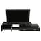 Leisuremod Avery TV Stand with MDF Cabinet and Powder Coated Steel Legs, Phantom Grey ATS69GR - alternate 3