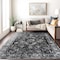 World Rug Gallery Vintage Medallion Area Rug 7 ft 10 in x 10 ft Black WR142BLACK8X10 - alternate 1