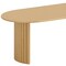 Homeroots 79" Natural Solid Wood Double Pedestal Base Oval Dining Table 712134 - alternate 3