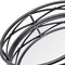 Homeroots Set of Two Black Round Metal And Mirrored Glass Vanity Trays 376025 - alternate 2