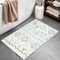 Homeroots 32" Blue Brown And White Cotton Geometric Bath Rug 634897 - alternate 3