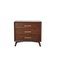 Homeroots 36" Brown Solid Wood Three Drawer Dresser 524123 - alternate 2