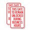 Signmission This Gate to Remain Unlocked During Business Hours, 12'' X 18'' 2 Signs, Heavy Gauge Aluminum, 2PK A-1218-2PACK-22816 - alternate 1
