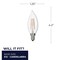 Bulbrite 60w CA10 Clear Dimmable Edison Style Filament LED Light Bulb (E12) Candelabra Screw Base, 2700K, 4PK 861586 - alternate 3