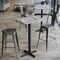 Flash Furniture 30"x24" Tabletop, Seamless Surface Technology, Gray Faux Concrete with 22x22 Black Bar Height X-Base ST-REC2430-CMGY-T2222B-GG - alternate 4