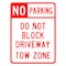 Sign Solutions Usa Parking Sign, 18 in W, Aluminum Sign, White DCS06DWT1824CUS00164 - alternate 1