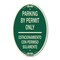 Signmission Parking by Permit Only - Estacionamiento Con , 12 In X 18 In Architectural, Heavy Gauge Aluminum A-OV-G-1218-23454 - alternate 1