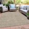 Homeroots 3' X 5' Brown And Beige Geometric Washable Indoor Outdoor Area Rug 594455 - alternate 4