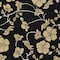 Homeroots 8' X 10' Black And Gold Floral Washable Indoor Outdoor Area Rug 599997 - alternate 2