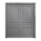Sartodoors Sliding French Double Pocket Doors 48 x 80 inches, Ego 5012 Painted Grey Oak, Kit Rail Hardware,  EGO5012DP-SEK-48 - alternate 1