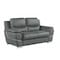 Homeroots 69in Gray And Silver Faux Leather Love Seat 329484 - alternate 4