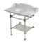 Kingston Brass 36-Inch Carrara Marble Console Sink with Acrylic Legs and Shelf, 8-Inch, 3-Hole LMS36MAB8 - alternate 1