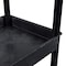 Luxor Utility Cart with Deep Lipped & Lipped Plastic Shelves, 300 lb Load Capacity, 3 Shelves, 24 in L STC211-B - alternate 4