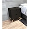 Homeroots 24" Black Wood Two Drawer Nightstand 552255 - alternate 2