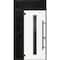 Vdomdoors Front Exterior Prehung Steel Door Ronex1055 Teak Sidelight and Transom Window Sidelite Entry Metal RONEX1055EXD-OAK-W36+16 x H80+16-RH-I - alternate 1