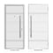 Vdomdoors Steel Door Deux 1705 White Enamel Transom Black Window Stainless Inserts Single Modern Painted-W36x DEUX1705EXD-BEM-W36 x H80+16-Right-hand Inswing - alternate 2