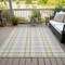 Homeroots 8' X 10' Yellow And Gray Plaid Washable Indoor Outdoor Area Rug 601377 - alternate 2
