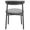 Leisuremod Lume Modern Dining Side Chair in Polyester with Black Steel Frame in Charcoal, 2PK LC20CH2 - alternate 4