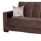 Homeroots 87" Brown Microfiber Convertible Futon Sleeper Sofa And Toss Pillows With Storage 607095 - alternate 5