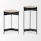 Homeroots Set of Two Brown And Black Marble And Metal Nested Tables, 2PK 604468 - alternate 3