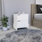 Homeroots 20" White Wood Two Drawer Nightstand 543693 - alternate 3