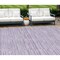 Homeroots 8' X 10' Plum And Purple Striped Washable Indoor Outdoor Area Rug 587953 - alternate 1
