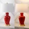 Jonathan Y Julian 29" Traditional Classic Ceramic Urn LED Table Lamp, Red JYL4026G - alternate 3