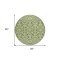 Homeroots 8' Olive Green And Ivory Round Damask Washable Indoor Outdoor Area Rug 595177 - alternate 4